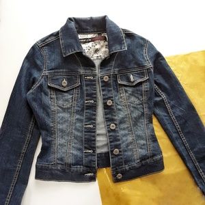 Freestyle Button Down Blue Jean Jacket size Small